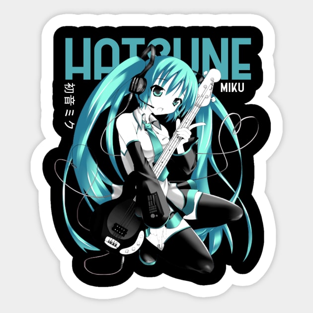Hatsune-Miku Sticker by Ville Otila Abstract